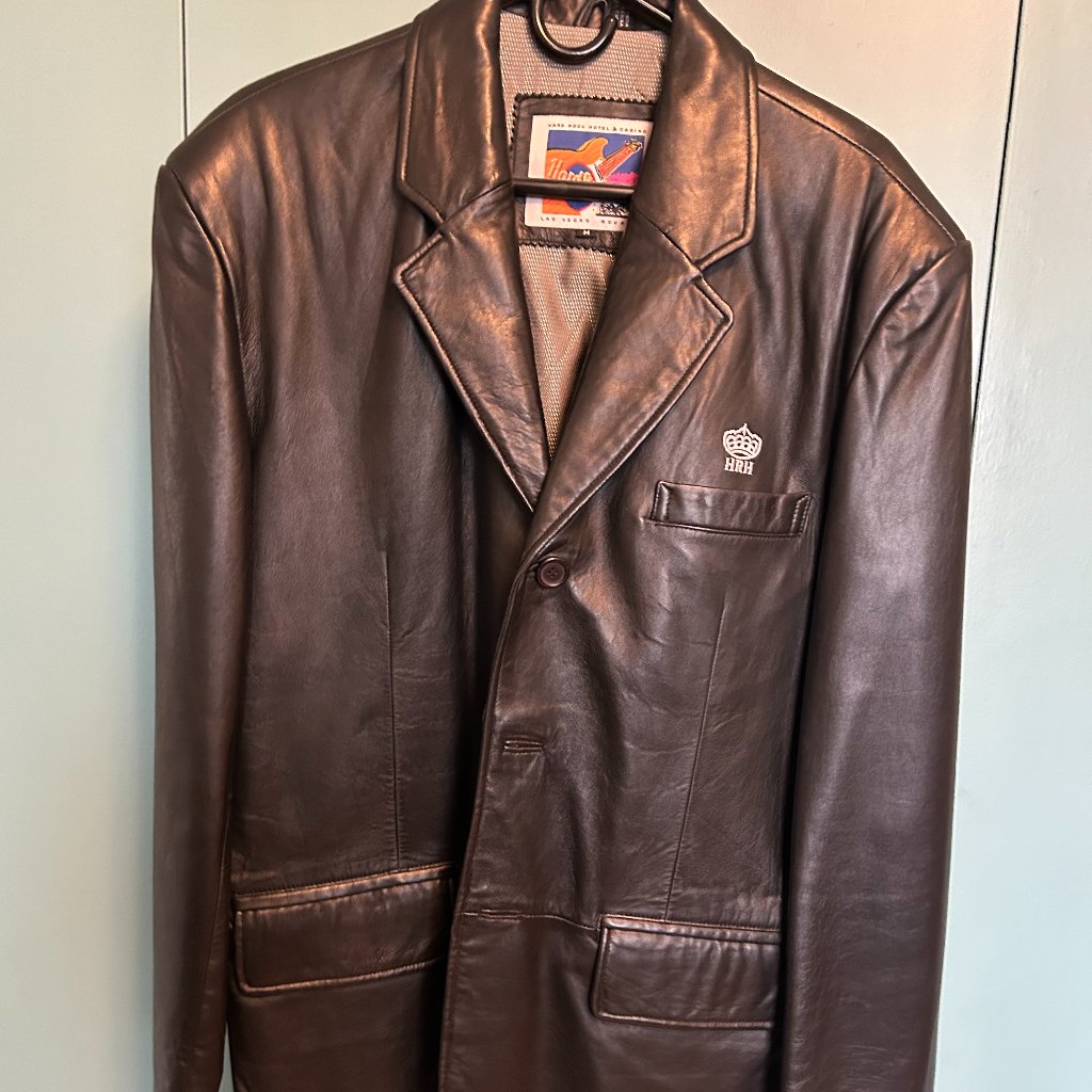 Rare Hard Rock Hotel Leather Blazer